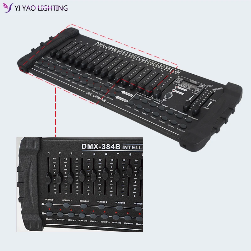 384 DMX 512 контроллер сцены Освещение лазерный проектор вечевечерние НКА паб ночной