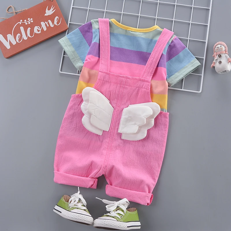 BibiCola fashion toddler children summer baby girls clothing sets lace 2pcs clothes set kids flower tracksuit | Мать и ребенок