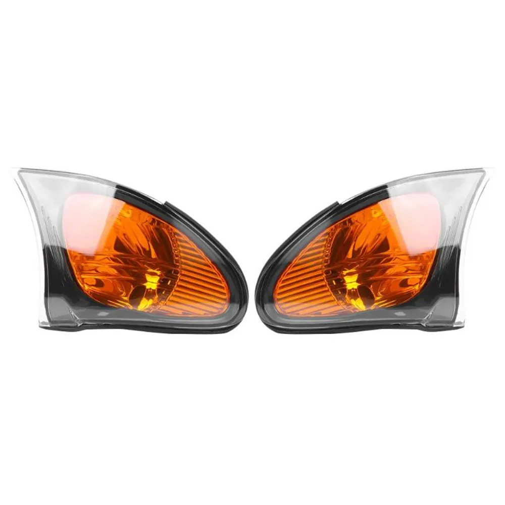 

2Pcs Clear Lens Car Front Turn Signal Lamp Indicator Side Corner Light Frame For BMW 3 Series E46 Sedan/Wagon 325i 325Xi 330i