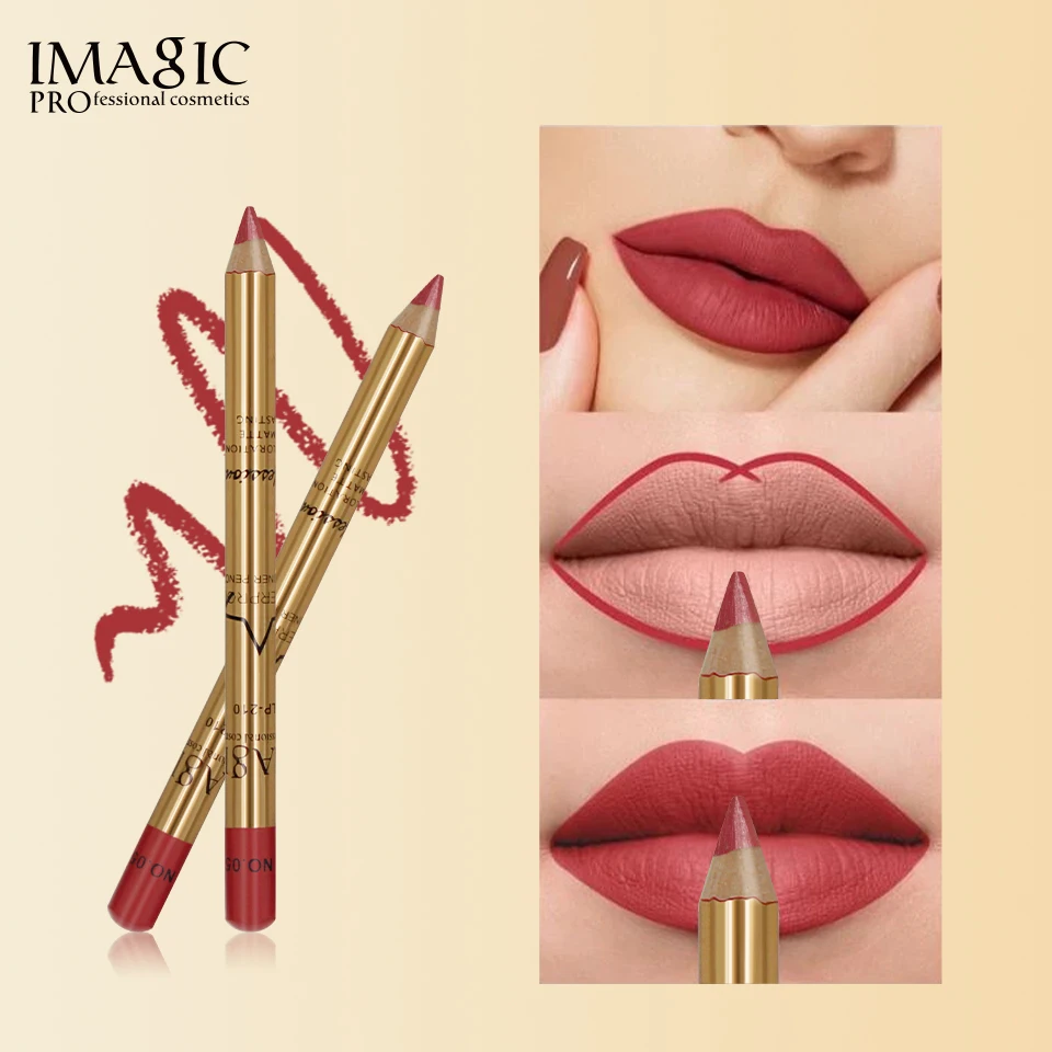 

IMAGICx 8 Colors Lip Liner Pencil Nude Matte Lip Liner Moisturizing Waterproof Long Lasting Makeup Professional Lip Liner Tool