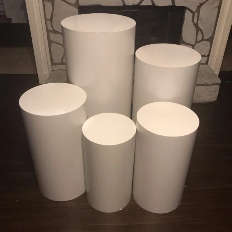 Белая круглая подставка для торта железная десертная настольная свадебное