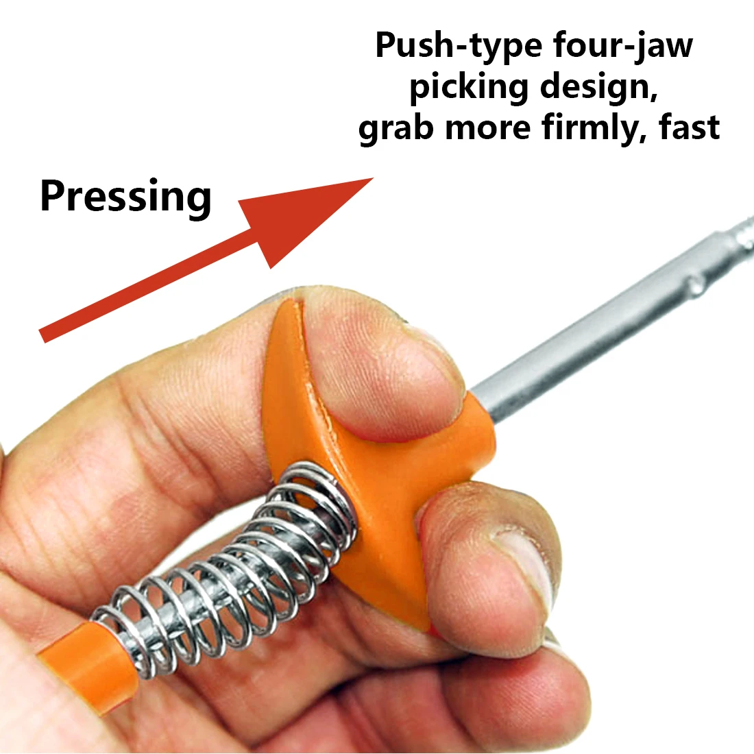 

Narrow Curved Spring Grip Grabber 85cm 4 Claws Long Reach Flexible Collecting Tool for Collecting Nuts and Bolts Hand Tool Set