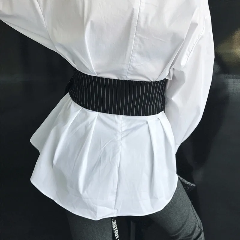 Женский пояс корсет WKOUD EAM Классический Повседневный Пояс в полоску с