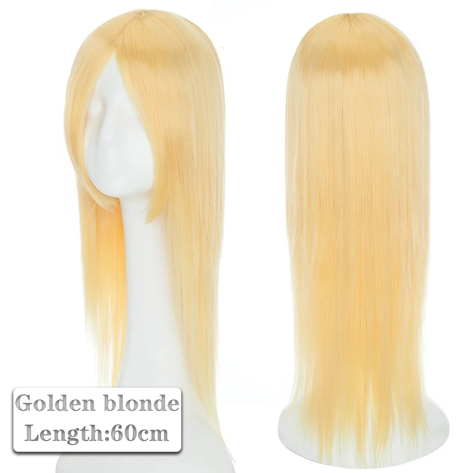 golden blonde SNOILITE 80 см Длинные Синтетические волосы Аниме парик для женщин термостойкие волокна шиньон Розовый Красный Фиолетовый Прямые Вечерние парики для косплея - Цвет: golden blonde