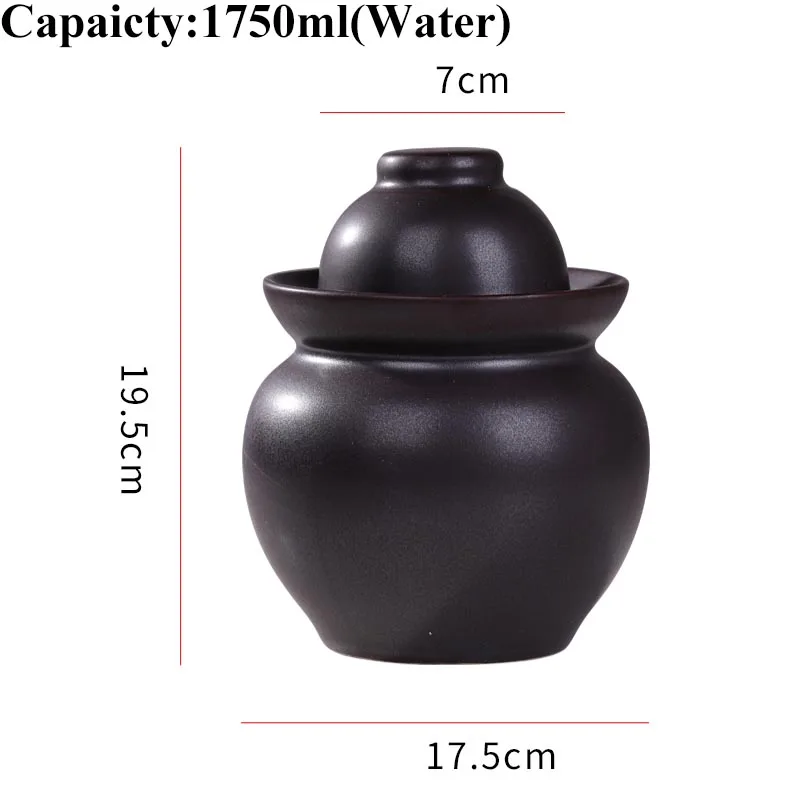 C(1750ml) Китайская керамическая банка для маринованный овощ, утолщенная керамика, маленькие банки для солений, ночные пятна, маринованный овощ, Капустная бутылка, пищевой герметичный контейнер - Цвет: C(1750ml)