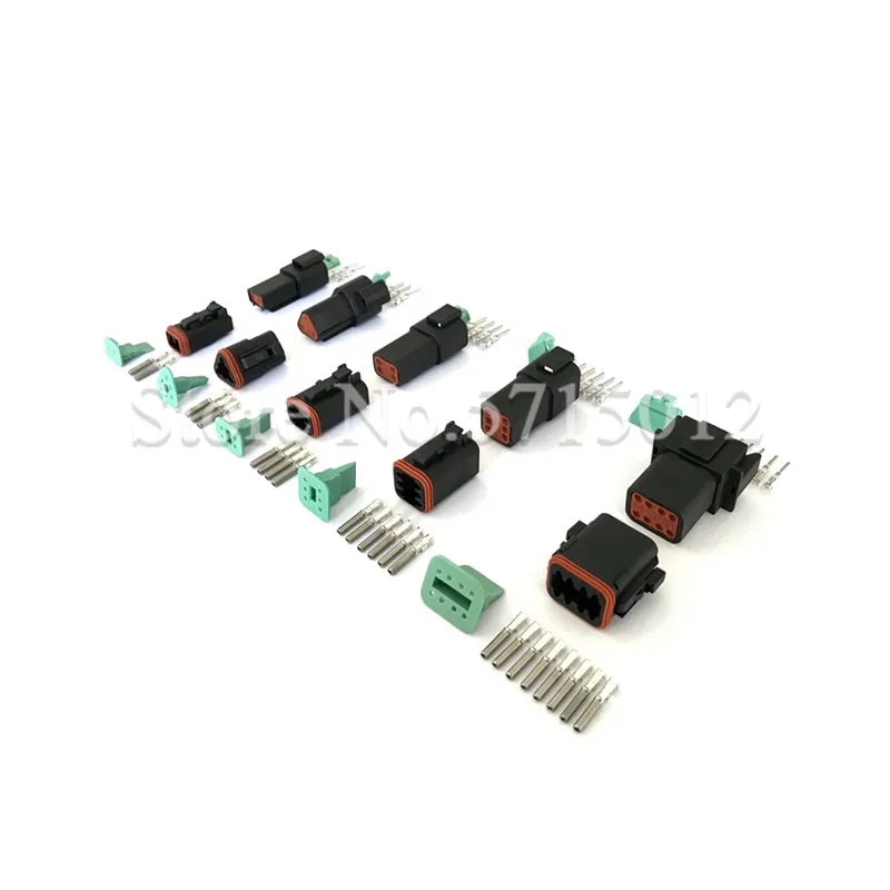 Немецкий DT черный разъем водонепроницаемый Электрический DT06/DT04 2/3/4/6/8 отверстие