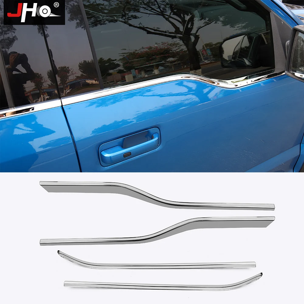 

Накладка на окно автомобиля JHO из нержавеющей стали с углеродным покрытием, Накладка для Ford F150 RAPTOR 2017 2018 2019 2020 Gen 2, аксессуары