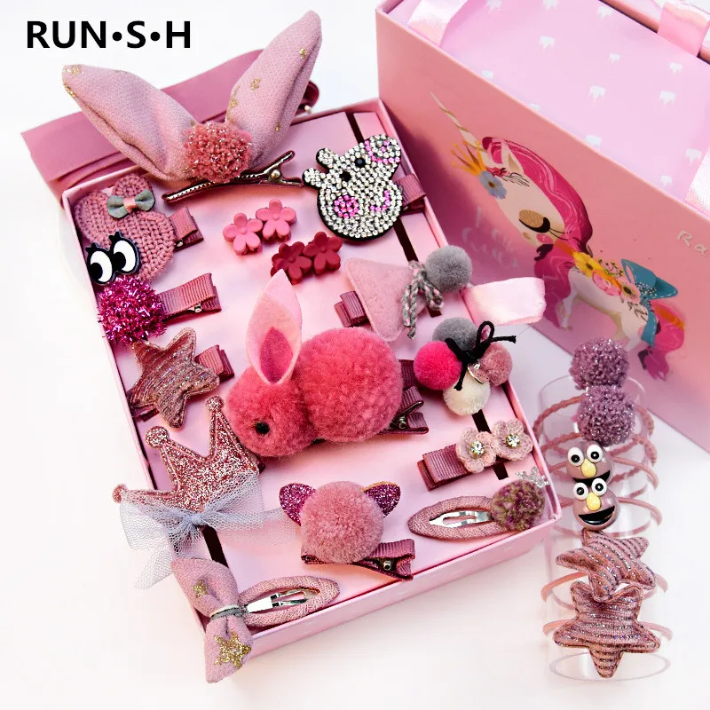 24 шт./компл. милый ребенок Заколки для волос маленьких принцесс блестящее