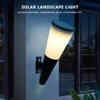 led colorful solar light outdoor wall lamps energy waterproof garden fence yard decoration corridor pool garage street lamp