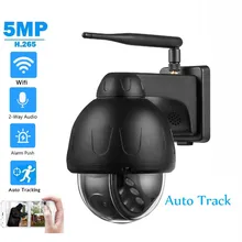 5MP Wifi IP Camera Outdoor AI Human Detect Auto Tracking Wireless Camera Pan Tilt Rotate H.265 Audio Network CCTV Surveillance