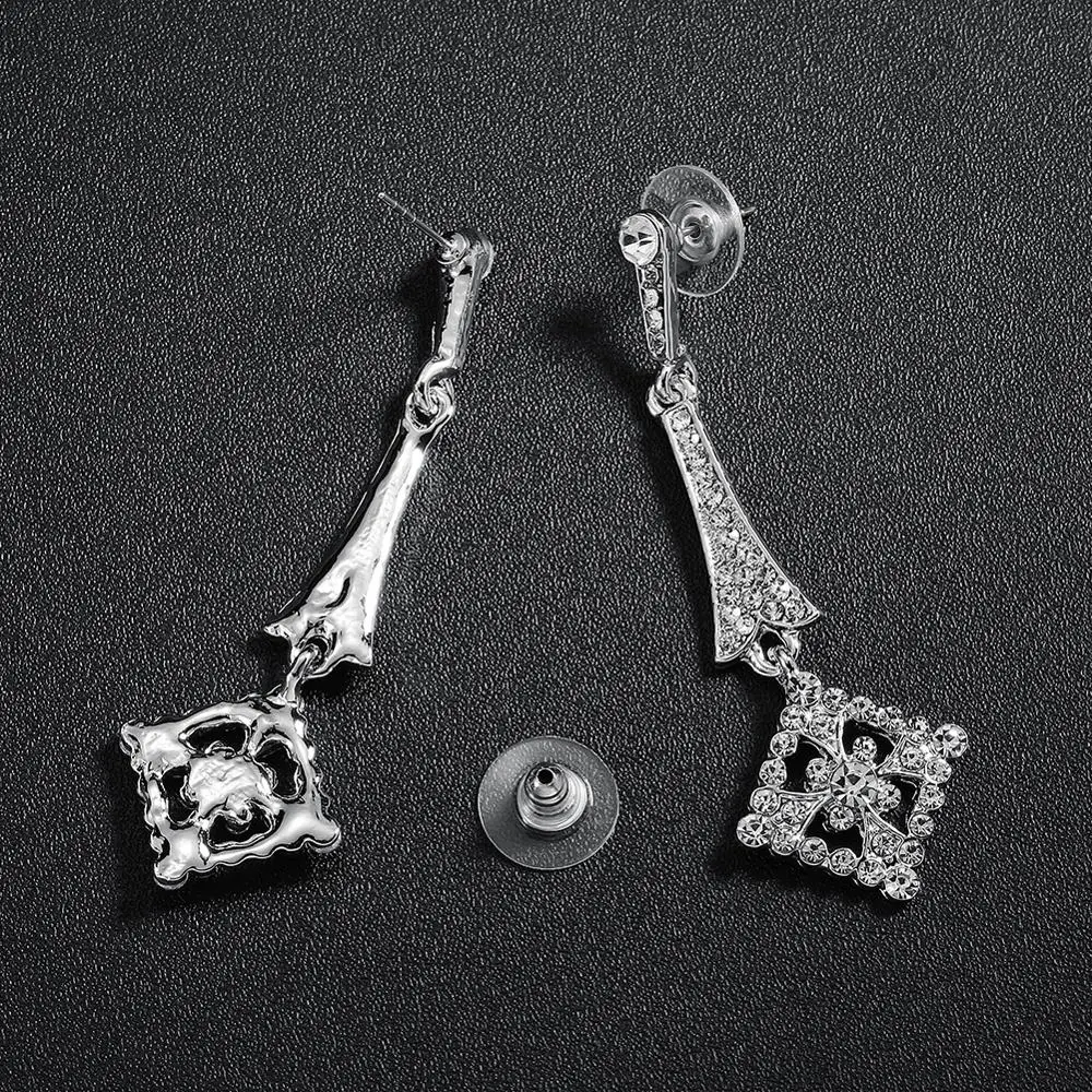 Элегантные Австрийские хрустальные серьги-капли сплав трендовые свадебные