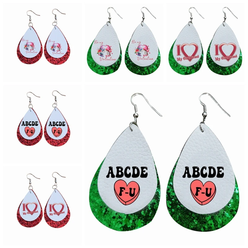 

Be my Valentine Gnome Faux Leather Earrings For 2022 Gift