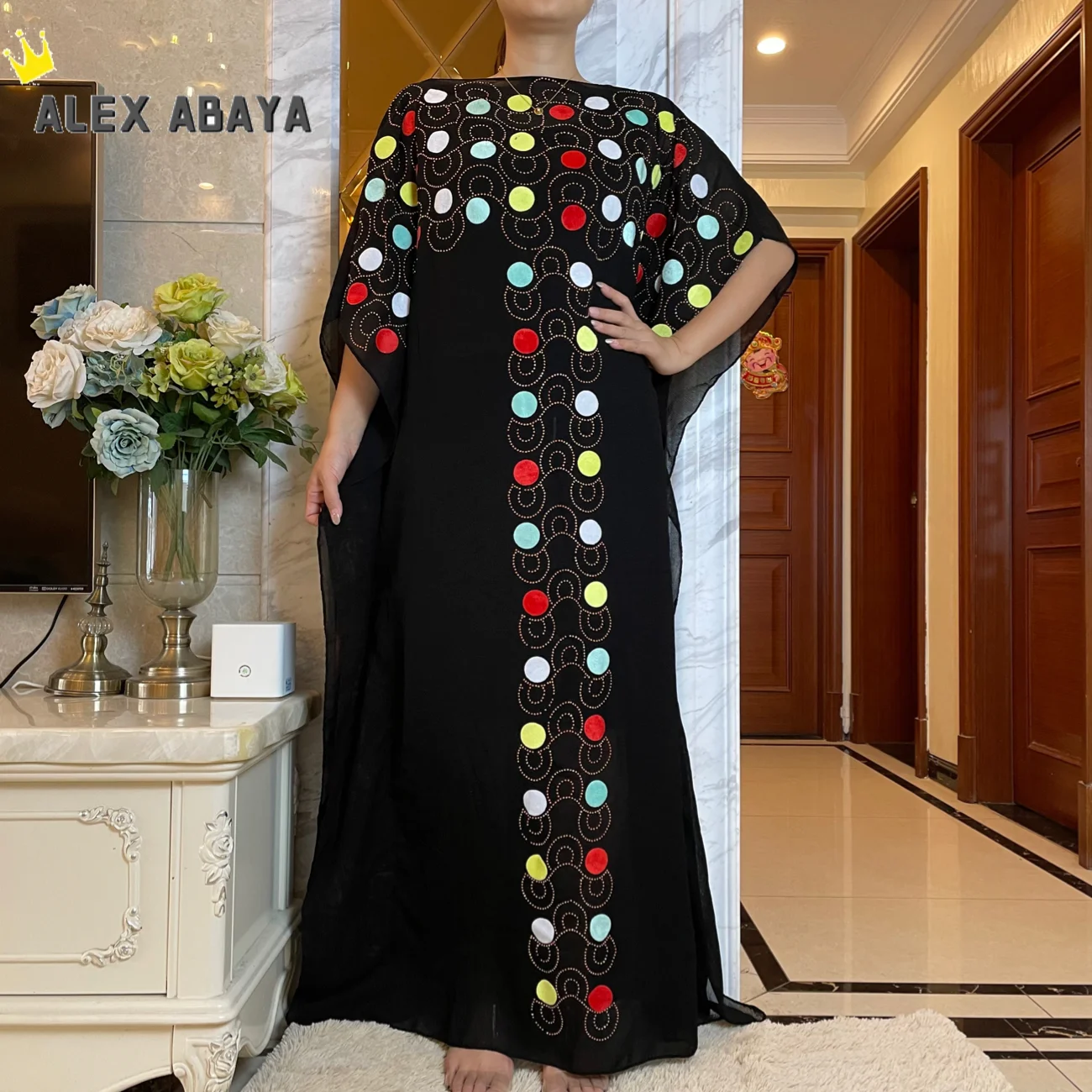 Новинка 2021 г., мусульманское платье Abaya из Дубая, индейки, модное платье Caftan, вечерние нее платье с бусинами и стразами в африканском стиле ...