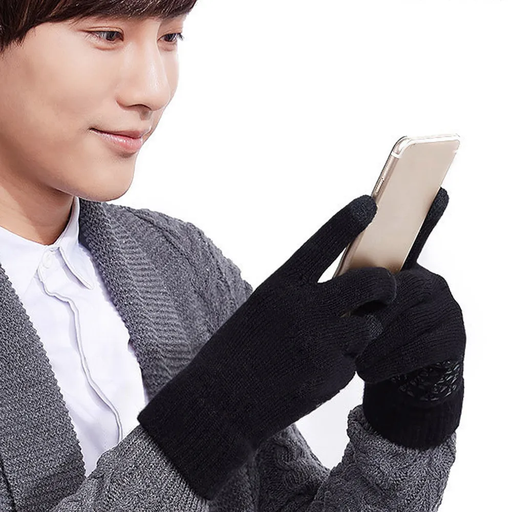 Вязаные велосипедные перчатки Зимние для мужчин и женщин вязаные