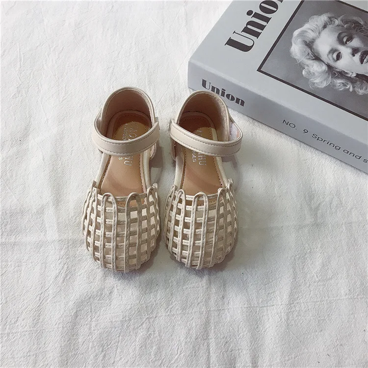 

Girls' Sandals 2021 Summer New Children's Soft Bottom Woven Wrapped Shoes Fashion Girls Small Princess Shoes kids