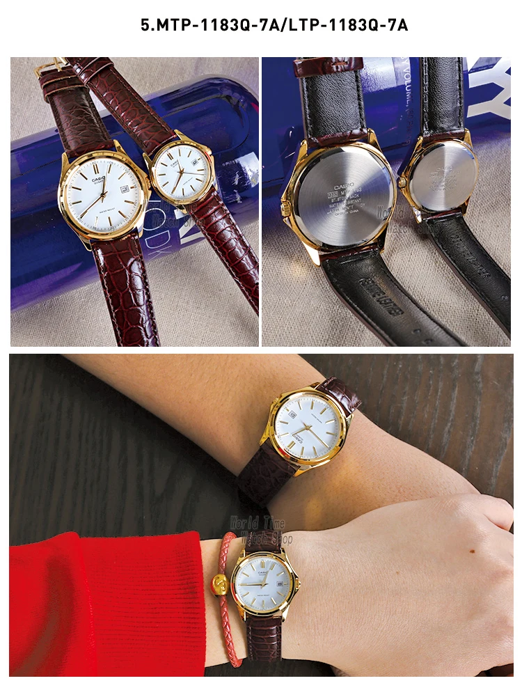 Мужские часы Casio Мужские часы Set Top Brand Роскошные женские часы Кварцевые наручные часы Спортивные мужские часы Водонепроницаемые женские часы Luminous Pair Design Model relogio feminino masculino reloj hombre