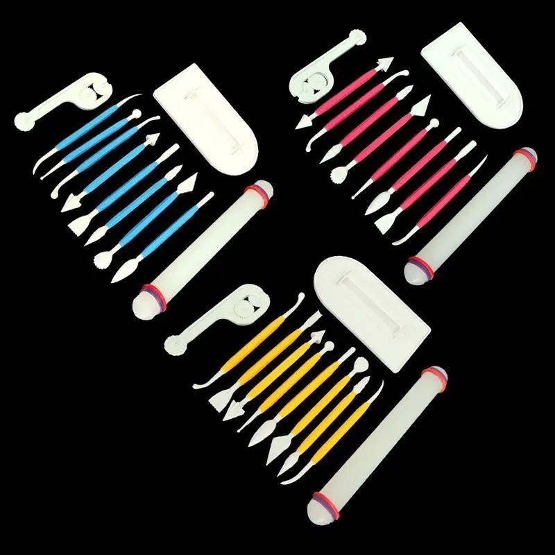 

33pcs Fondant Cake Decorating Modelling Tools Set DIY Sugarcraft Dessert Baking Supplies Gum Paste Cutters kitchen accessories