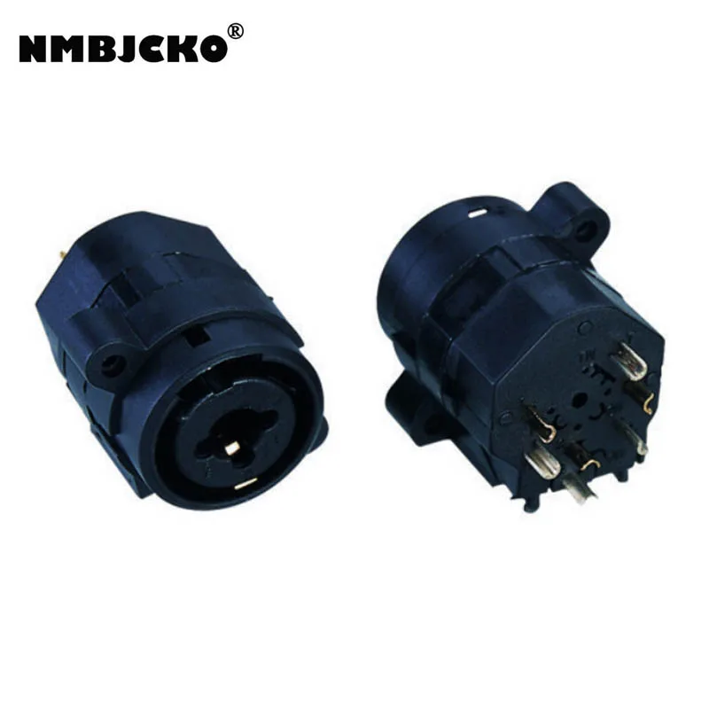 NMBJCKO 10 шт. комбинированный лист 6 35 jack стерео гнездовой или 7 контактный xlr шасси d