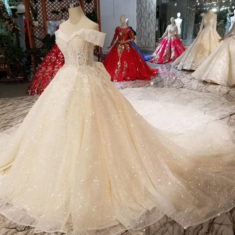 Блестящее простое платье для свадьбы с большим бантом плечей милое со шнуровкой