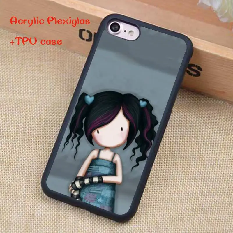 

cute cartoon santoro gorjuss Phone Case For iphone 12 11 Pro Max X XR XS SE 2020 6S 7 8 Plus Acrylic Plexiglass TPU