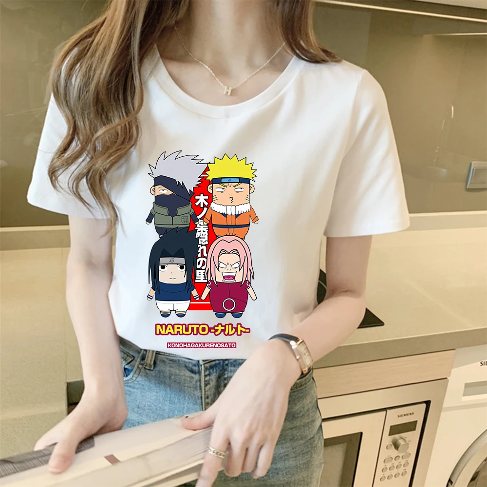 

Naruto Women T-shirt Uzumaki Naruto Anime Kawaii T Shirt Short Sleeve Harajuku 2021 New Kawaii Aesthetic Clothes Dropshipping