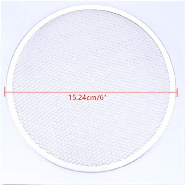 Aluminum Flat Mesh Pizza Screen Round Baking Tray Net Kitchen Tool 6inch-7inch Kitchen Tools Hot High Quality - Цвет: 6inch