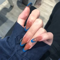 24pcs french style fake nails fashionable charming full cover nail art tools acrylic nail tips nails extension nail patch