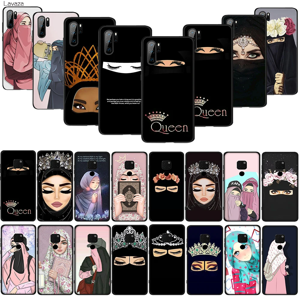 Oriental Woman In Hijab Face Muslim Islamic Gril Eyes TPU Case for Huawei Honor view 20 9x Pro P smart Z Plus Mate 30 Lite | Мобильные