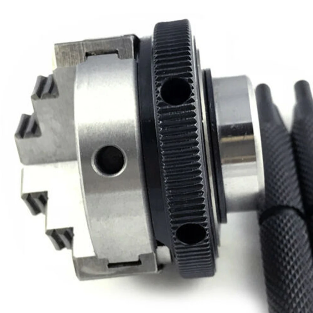 

K01 50 Accessory Rotary 3 Jaw Self Centering Mini Lathe Household Woodworking With Handle Tools Scroll Manual Chuck Set Easy Use