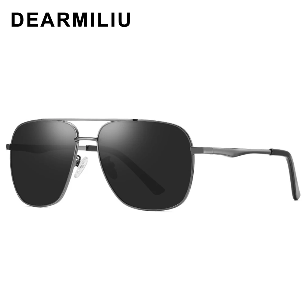 Мужские поляризационные солнцезащитные очки DEARMILIU синие зеркальные для вождения