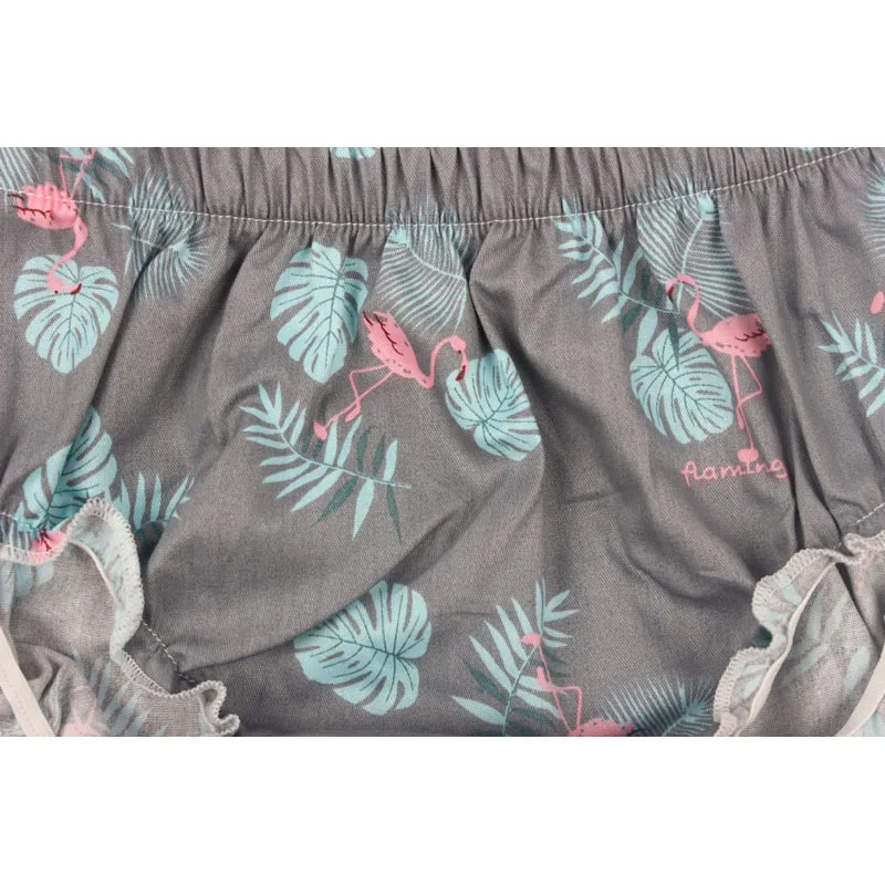 Bombachos y Diadema para beb&eacute;, conjunto de cubierta de pa&ntilde;al para reci&eacute;n nacido, bonito patr&oacute;n de flamenco, pantalones cortos para ni&ntilde;a, ropa para beb&eacute; reci&eacute;n nacido-5