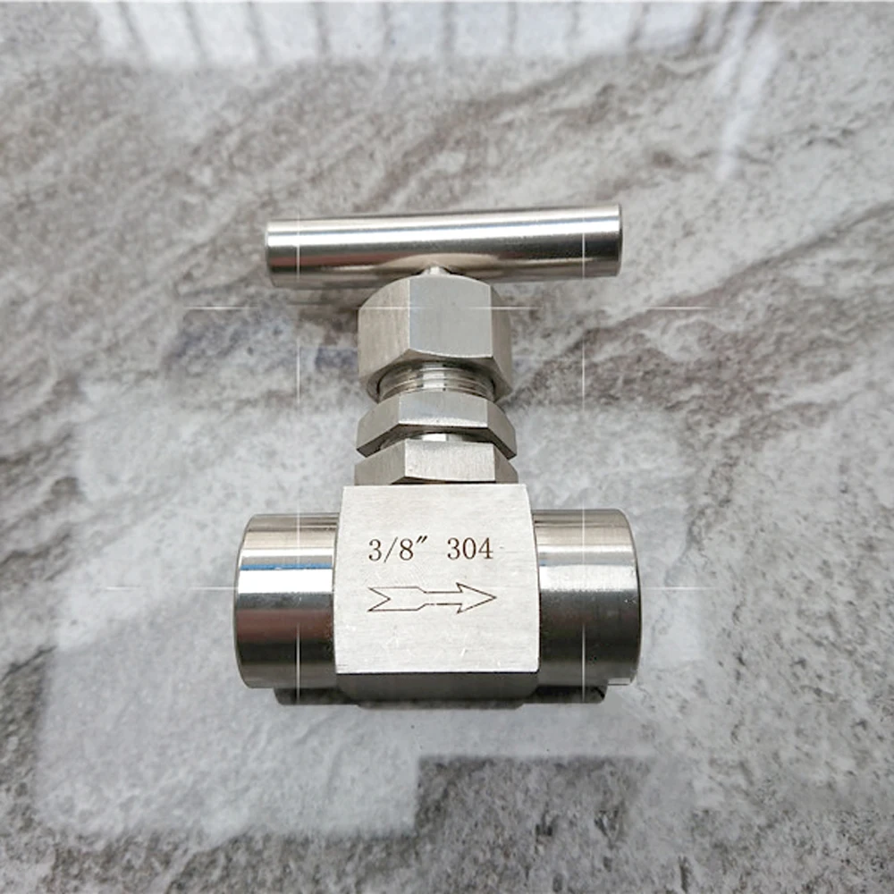 1/" 1/4" 3/" 1/2" BSP Женский прямой игольчатый кран 915 PSI перегородка 304 из нержавеющей стали с ручкой