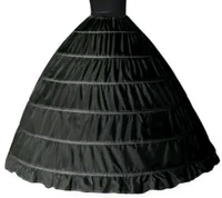 6 hoop skirt petticoat black wedding bridal