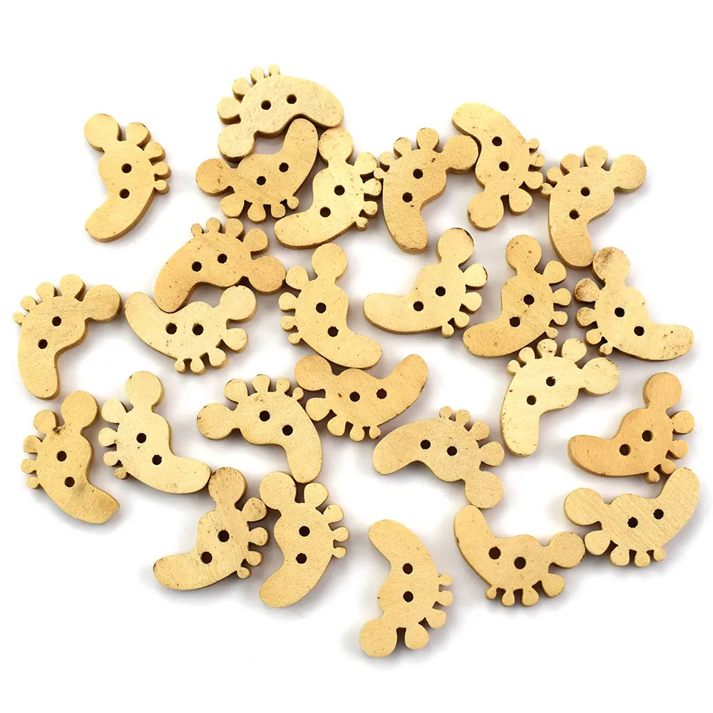 500 шт. деревянные пуговицы для ступней | Дом и сад