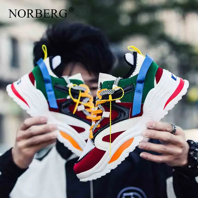 NORBERG/Новинка года; женские кроссовки для бега на каблуке 5 см; модные кроссовки; женская обувь на высокой платформе; дышащая обувь для прогулок; Вулканизированная обувь для девочек