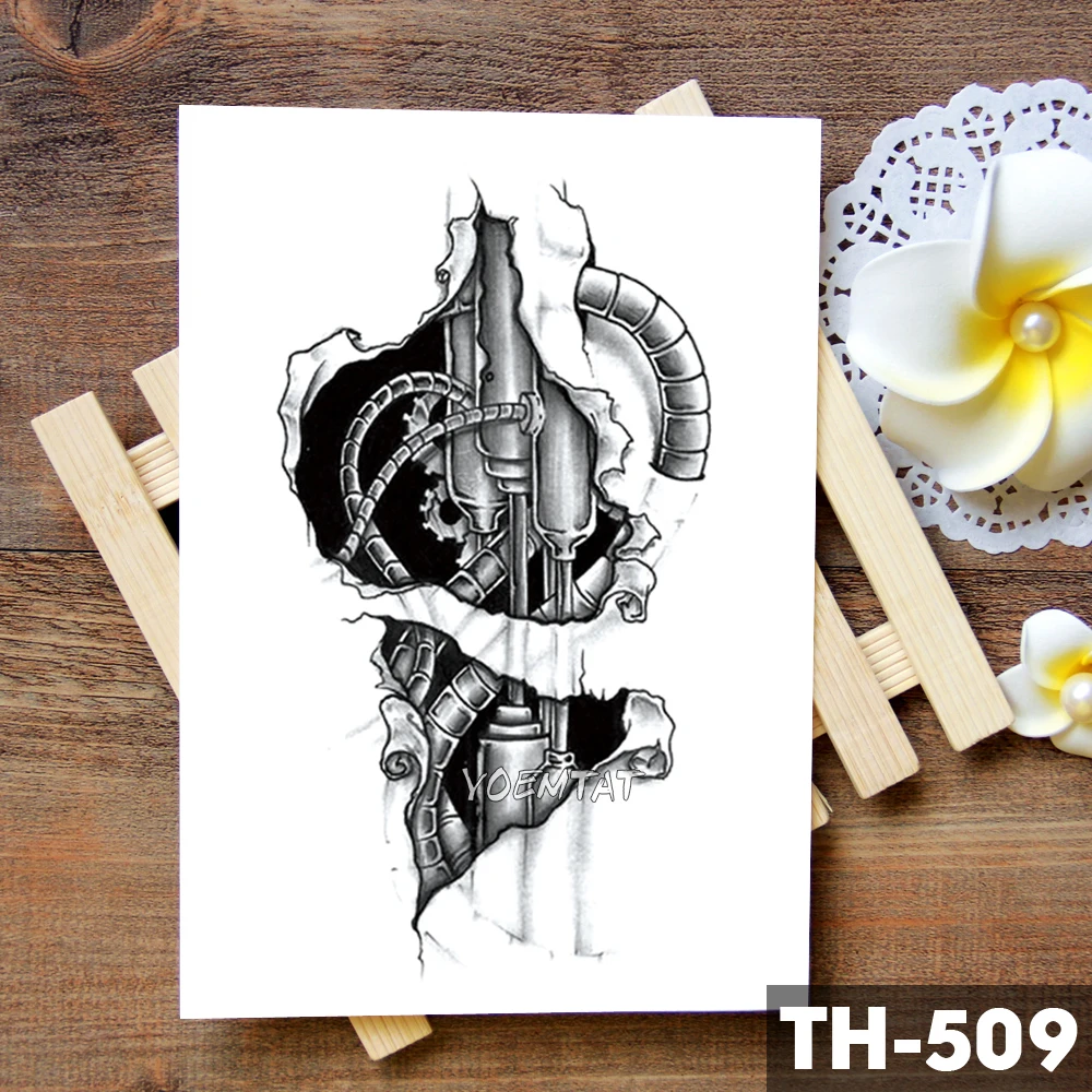 Бионическая Механическая Экипировка для рук Скорпион временная татуировка