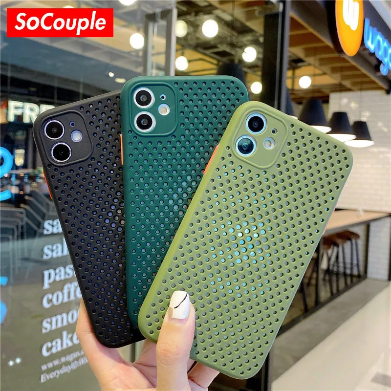 Ультратонкий чехол SoCouple для iPhone 7 8 6s Plus мягкий из ТПУ с отверстиями отвода тепла 11