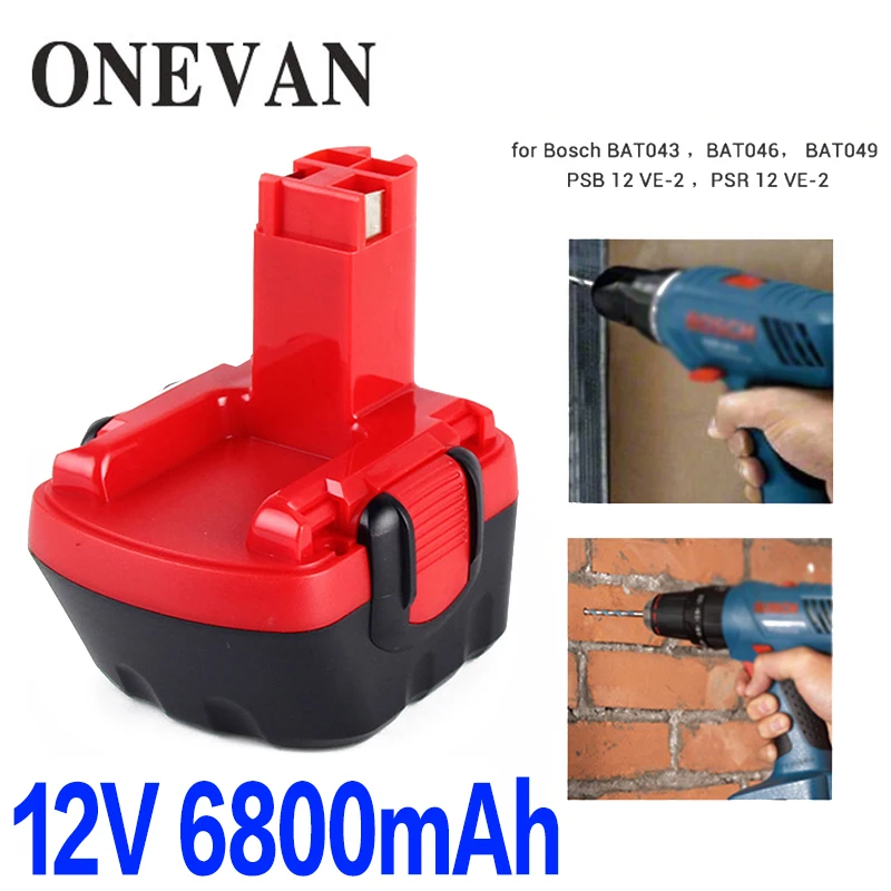 Ni MH Аккумулятор для Bosch 12 В 6800 мА/ч дрель GSR GSB 26073 PSB BAT043 BAT045 BTA120 35430 |Перезаряжаемые
