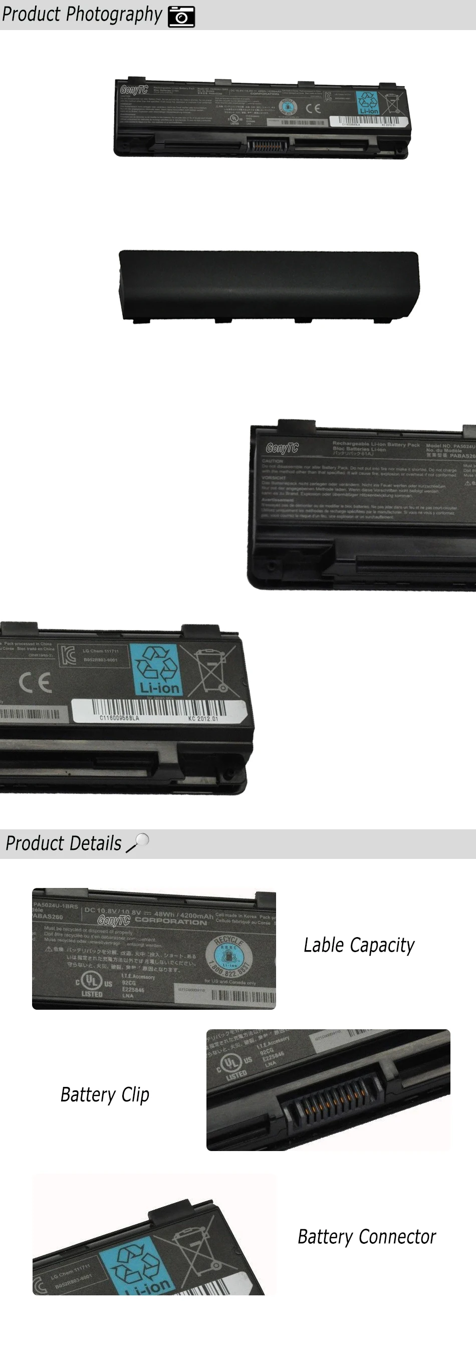 PA5024U ноутбук Батарея для Toshiba Satellite C800 C850 C870 L800 L830 L850 L855 L870 PA5023U PA5024U-1BRS PABAS260