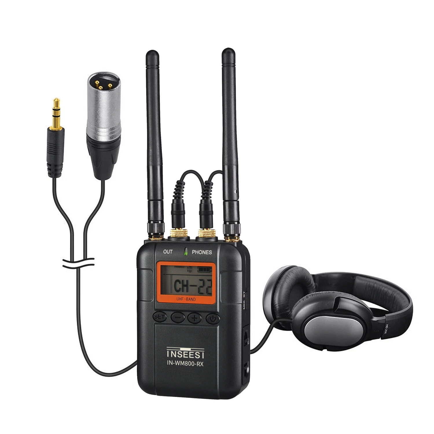 IN-WM600/IN-WM800 петличный беспроводной микрофон системы UHF двухканальный с ЖК-экраном для Canon Nikon DSLR камеры видеокамеры