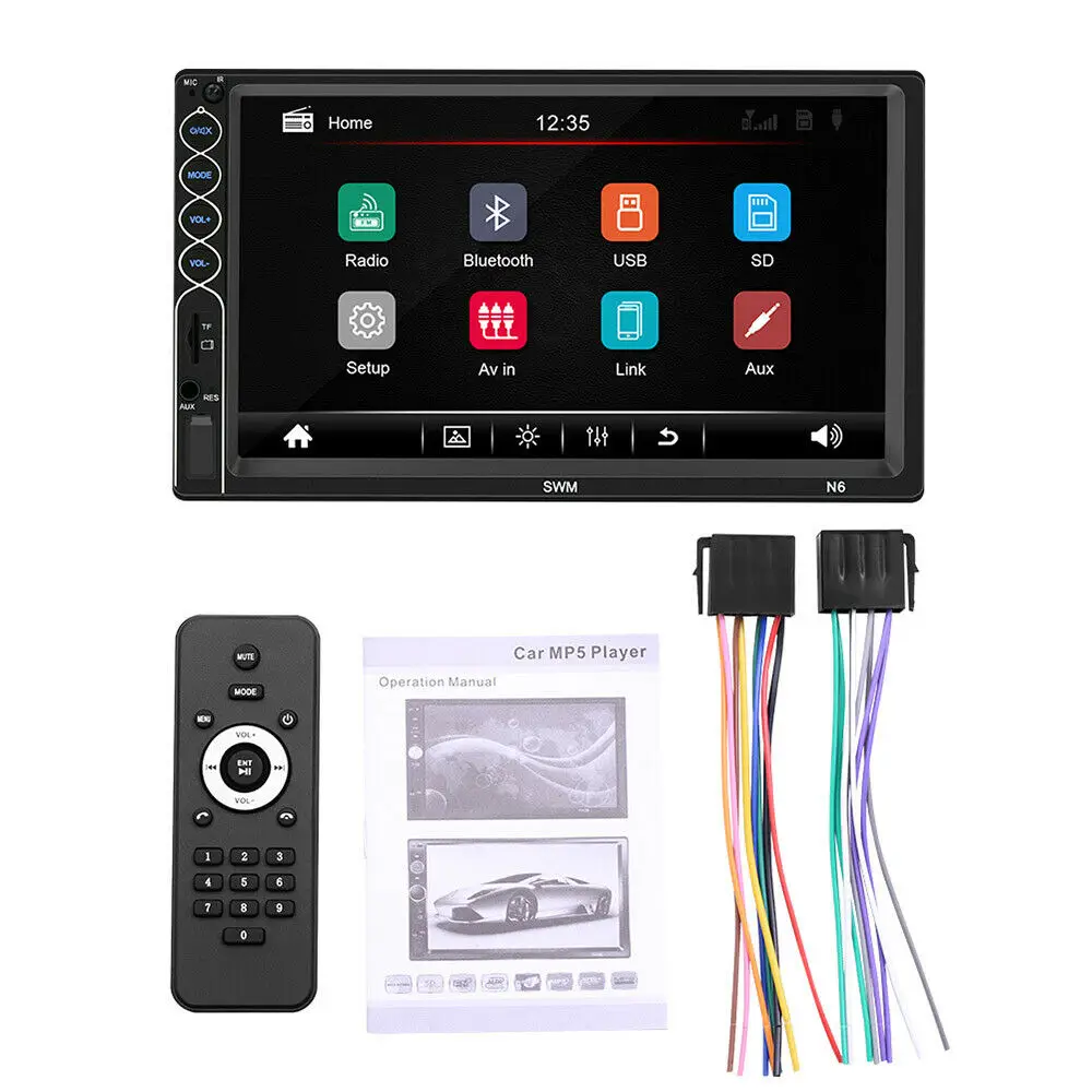 Автомобильная стереосистема 2DIN 7 дюймов Android GPS Navi MP5 плеер Bluetooth Wi Fi FM радио Прямая