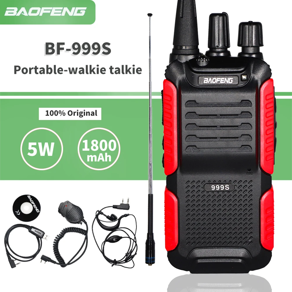 Портативная рация Baofeng BF 999S Talkie 5W Портативный FM приемопередатчик двухстороннее
