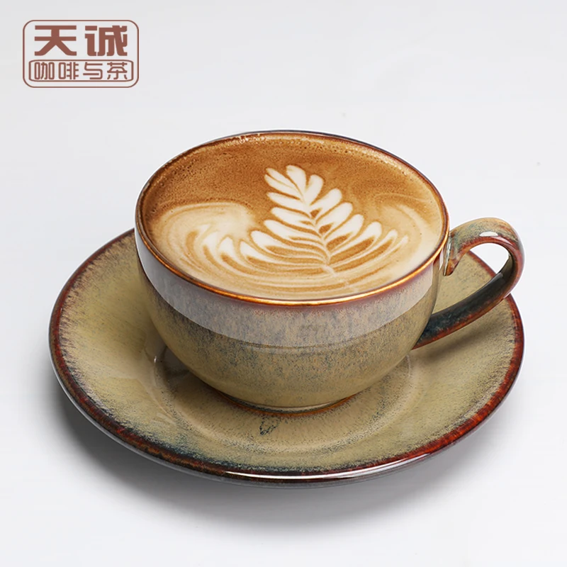 

Набор керамических чашек для кофе, креативная кофейная чашка для капучино, винтажные бытовые чашки для кафе, семейная посуда для напитков ...