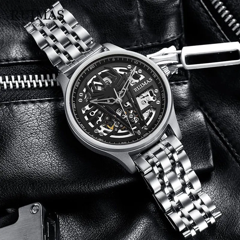 Новинка Мужские механические часы RUIMAS автоматические мужские лучший бренд