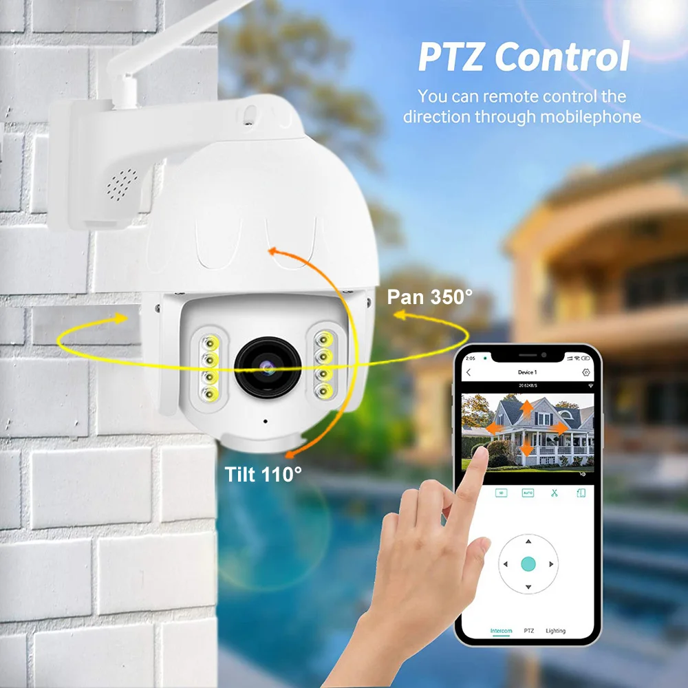 4K 8.0MP IP WiFi Camera Security Protection Smart Home CCTV 360 PTZ Outdoor Surveillance Auto Tracking IP66 Video Monitor Cam |