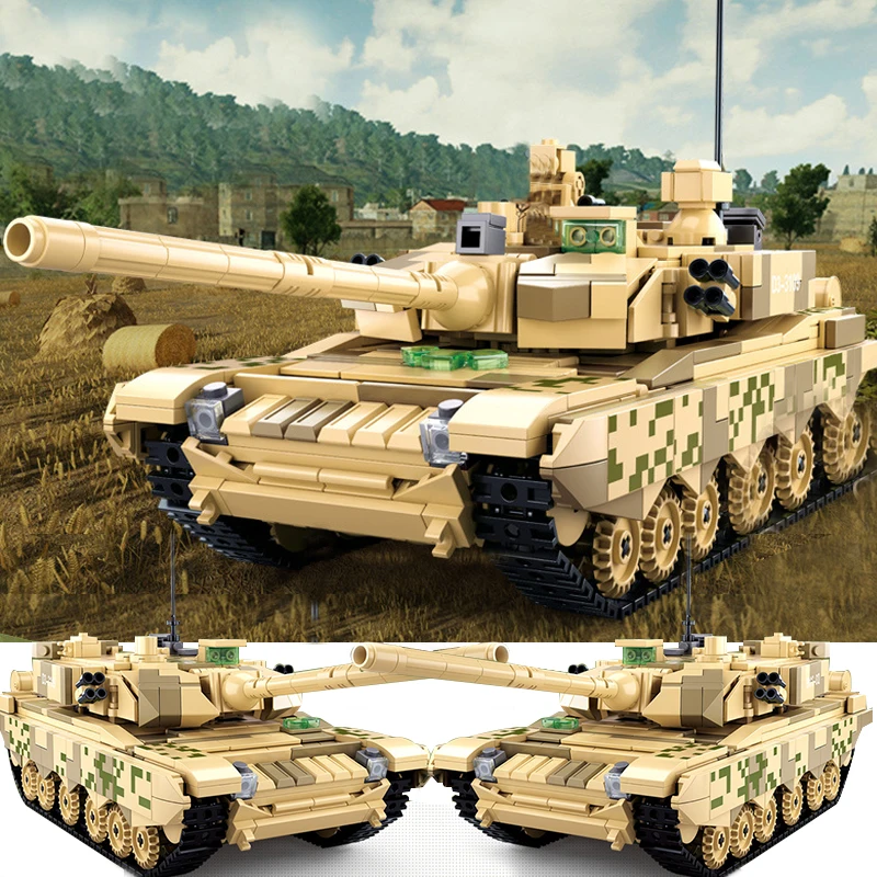 Военный китайский боевой танк модель 99A строительный комплект совместимый с WW2