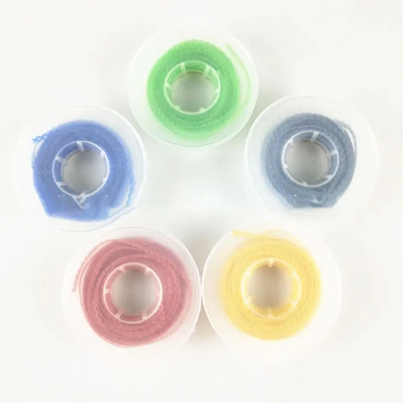 

28TA 1 Roll 4.57M Colorful Dental Orthodontic Spool Elastic Rubber Band Power Chains Brace Oral Care Tool Random Color