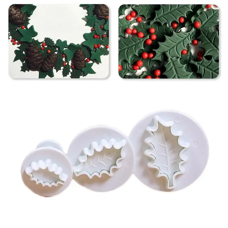 

DIY Fondant Cake Leaf Spring Embossing Mold Leaf Stamper Handmade Cutting Biscuit Printing Baking Marzipan Decoration Tool