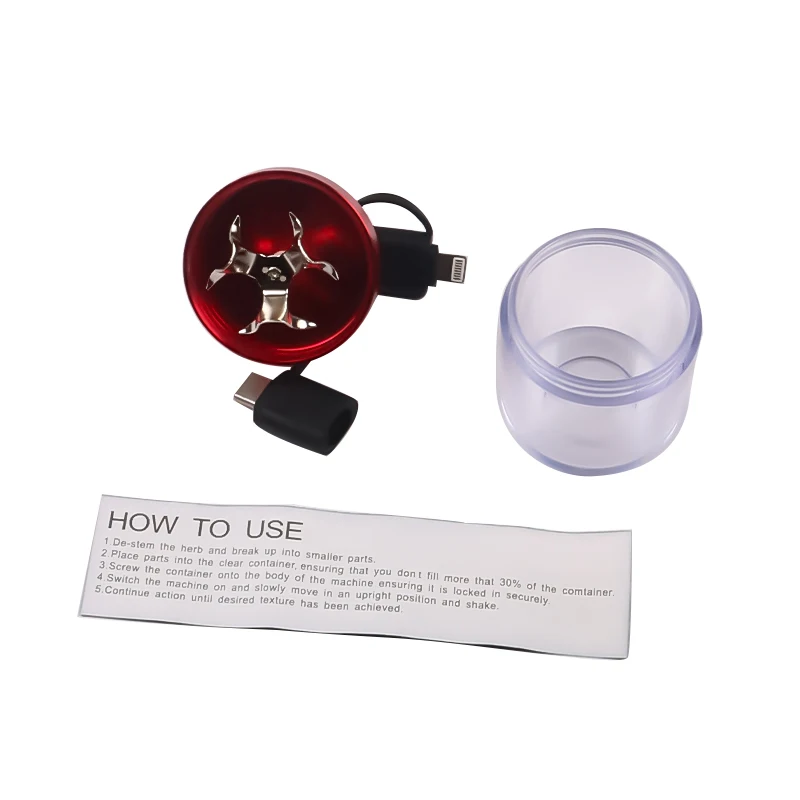 electric tobacco grinder weed chopper grinders for smoking weed usb chargable for android apple phone fast herb crusher men gift free global shipping