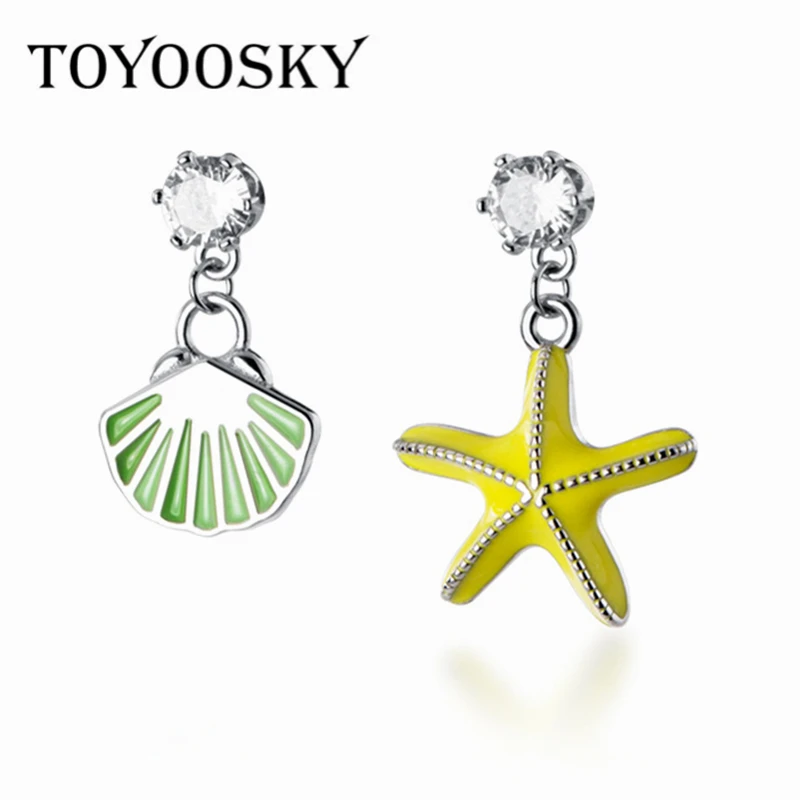 Женские асимметричные серьги-капельки из стерлингового серебра 925 пробы с